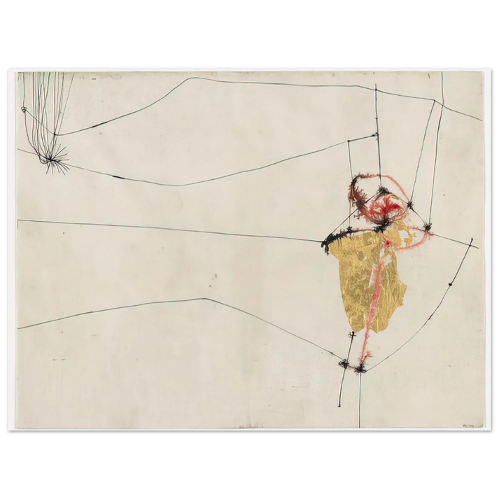 Alberto Burri - Cover for 17 variazioni su temi proposti per una pura ideologia fonetica - 1955  75x100 cm / 30x40inches Fine Art Poster