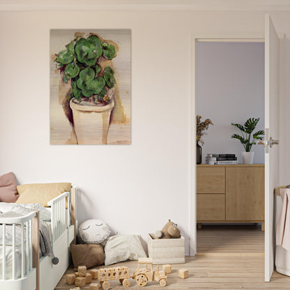 Pot of Geraniums - Paul Cézanne Brushed Aluminum Print - 70x100 cm / 28x40 inches | Paul Cézanne Aluminum Print | Paul Cézanne Prints