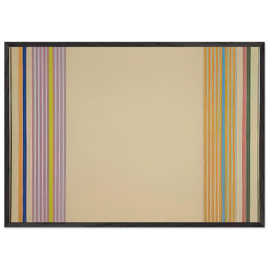 End Stripes - 1960 - Gene Davis 70x100 cm / 28x40 inches Framed Art Print – Black Wooden Frame