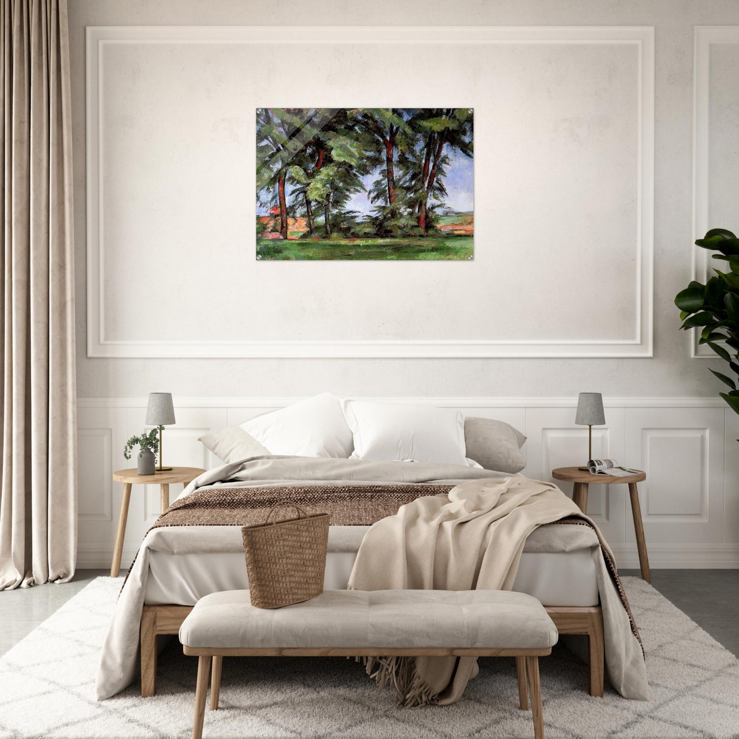 Tall Trees at the Jas de Bouffan - Paul Cézanne Acrylic Print - 70x100 cm / 28x40″ inches