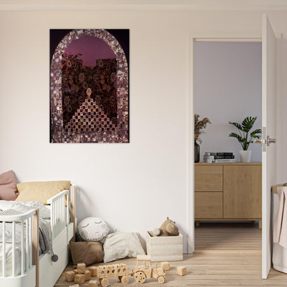 Shrine for the Egg - PD Pattern and Decoration - Miriam Schapiro Brushed Aluminum Print - 70x100 cm / 28x40 inches | Miriam Schapiro Aluminum Print | Miriam Schapiro Prints
