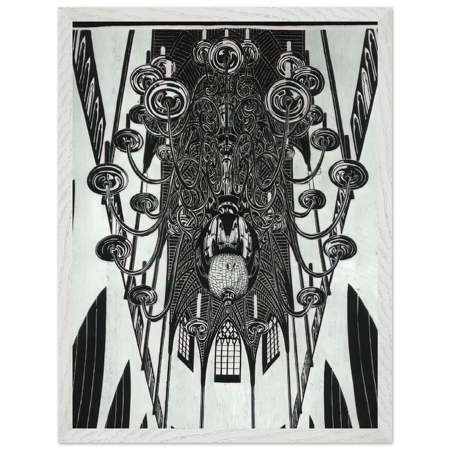 MC Escher - ESCHER (2) Wall Art - 30x40 cm / 12x16 inches - Premium Wooden Framed Poster With Fine Art Paper - Black frame