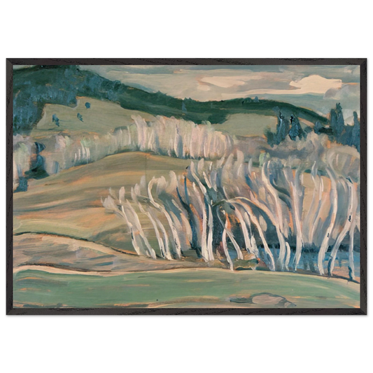 Spring Caribou Country - 1949 - AY Jackson 70x100 cm / 28x40 inches Framed Art Print – Black Wooden Frame