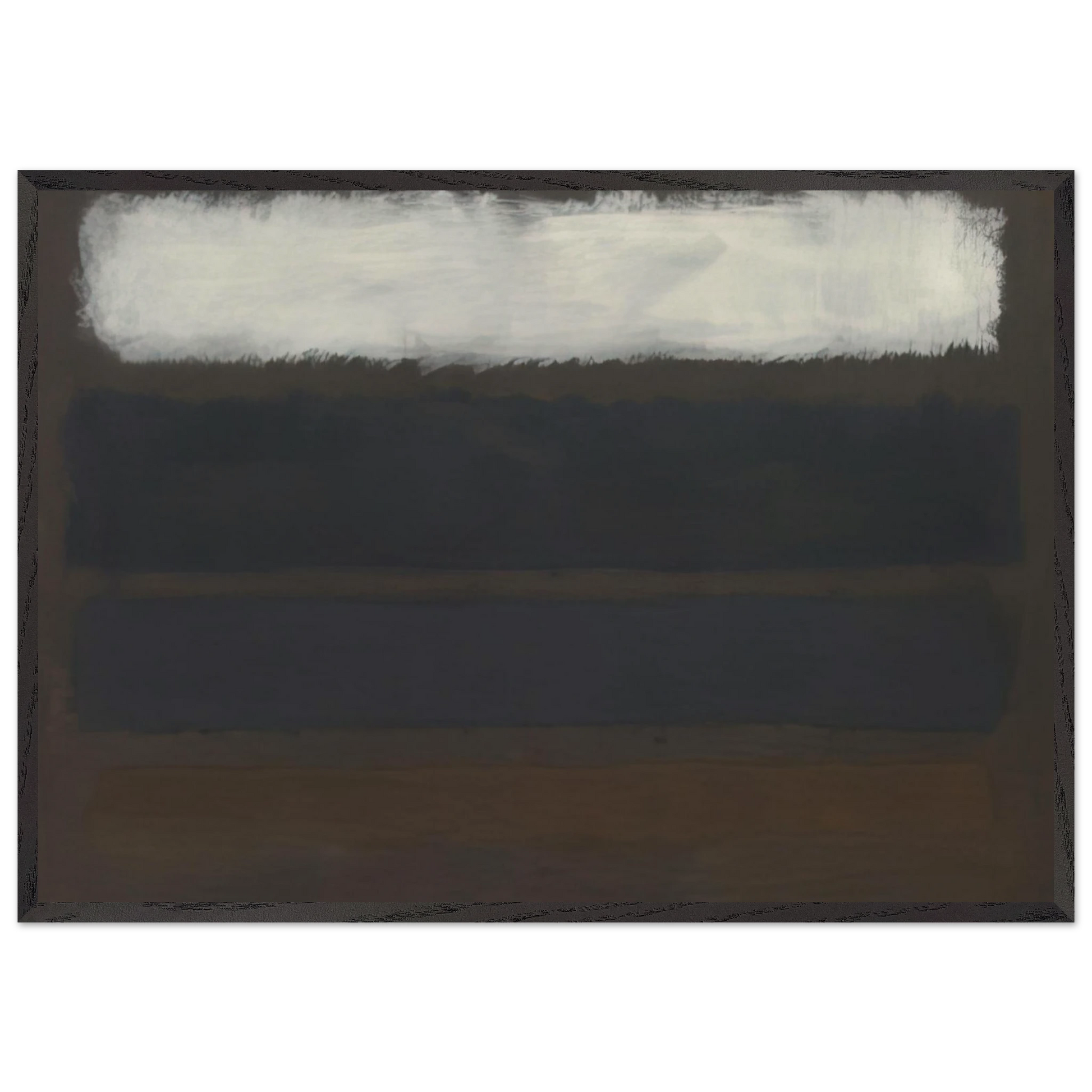 No 14 Horizontals White over Darks - 1961 - Mark Rothko Framed Art Print – Black Wooden Frame - Default Title - -Framed Art Print