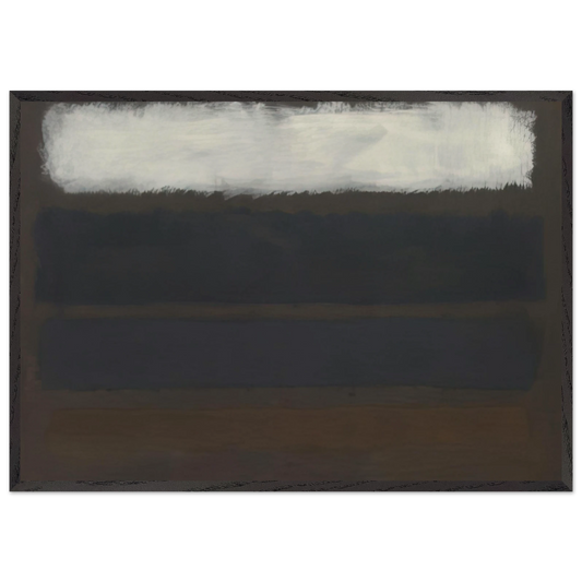 No 14 Horizontals White over Darks - 1961 - Mark Rothko Framed Art Print – Black Wooden Frame - Default Title - -Framed Art Print