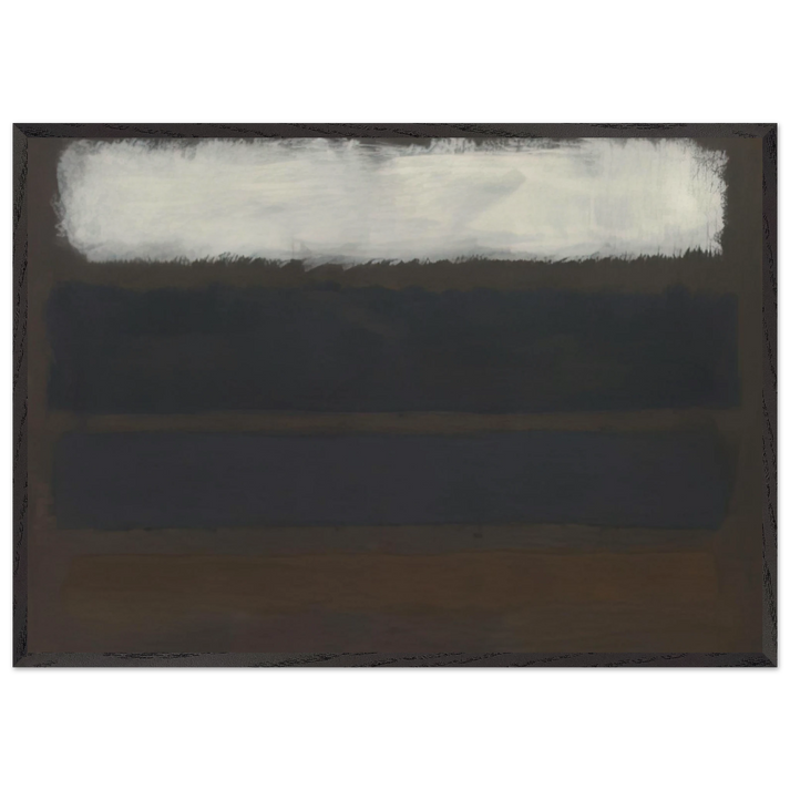 No 14 Horizontals White over Darks - 1961 - Mark Rothko 70x100 cm / 28x40 inches Framed Art Print – Black Wooden Frame