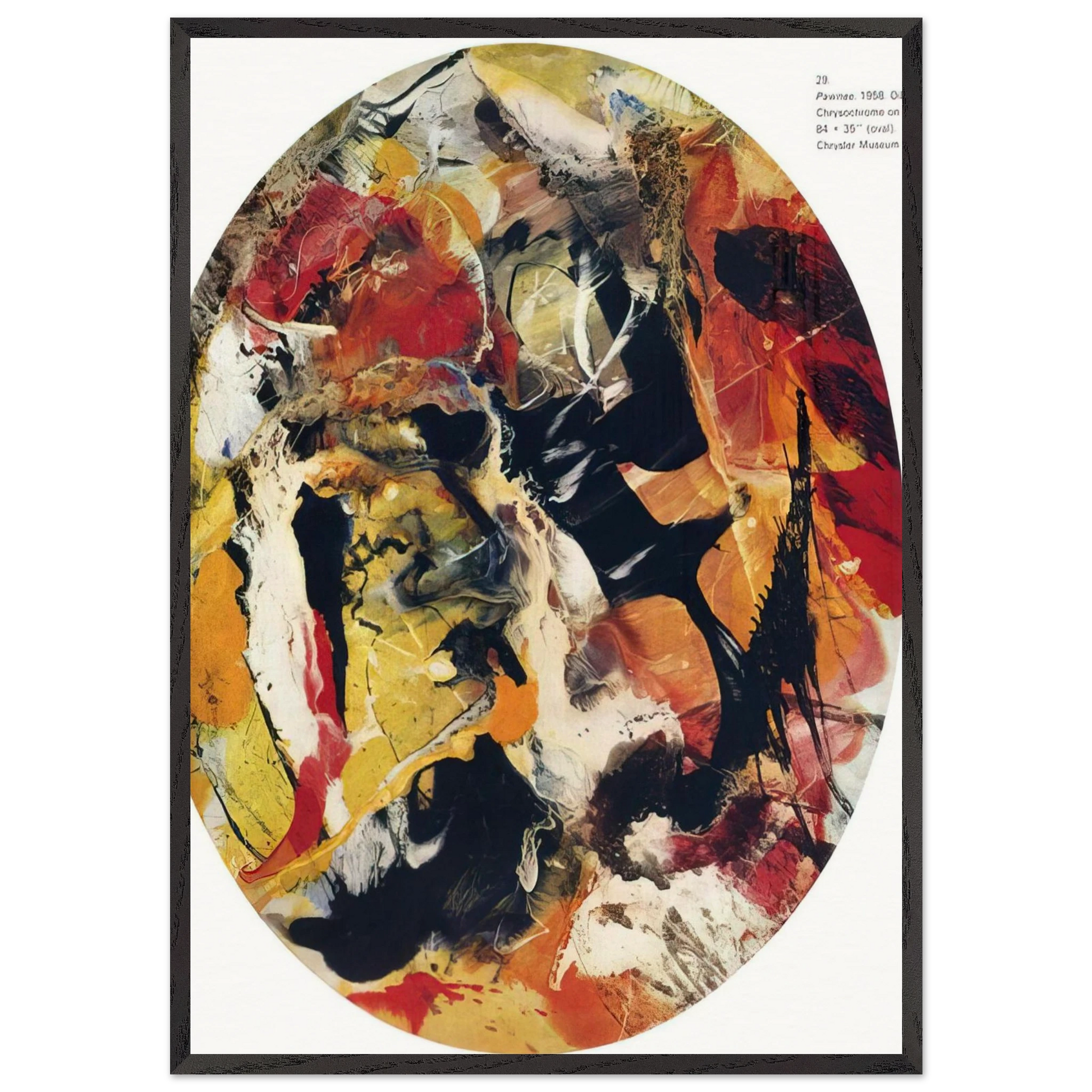 Pawnee - 1958 - Paul Jenkins Framed Art Print – Black Wooden Frame - Default Title - -Framed Art Print