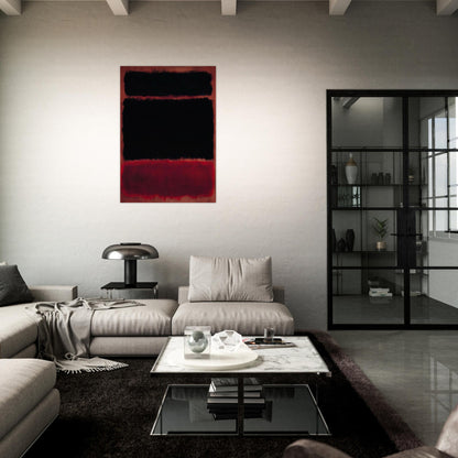 Black in Deep Red - 1957 - Mark Rothko Brushed Aluminum Print - 70x100 cm / 28x40 inches | Mark Rothko Aluminum Print | Mark Rothko Prints