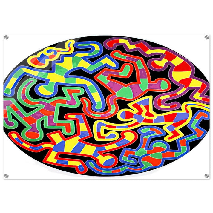 MONKEY PUZZLE 1988 - Keith Haring Acrylic Print - 70x100 cm / 28x40″ inches | Keith Haring Art For Sale