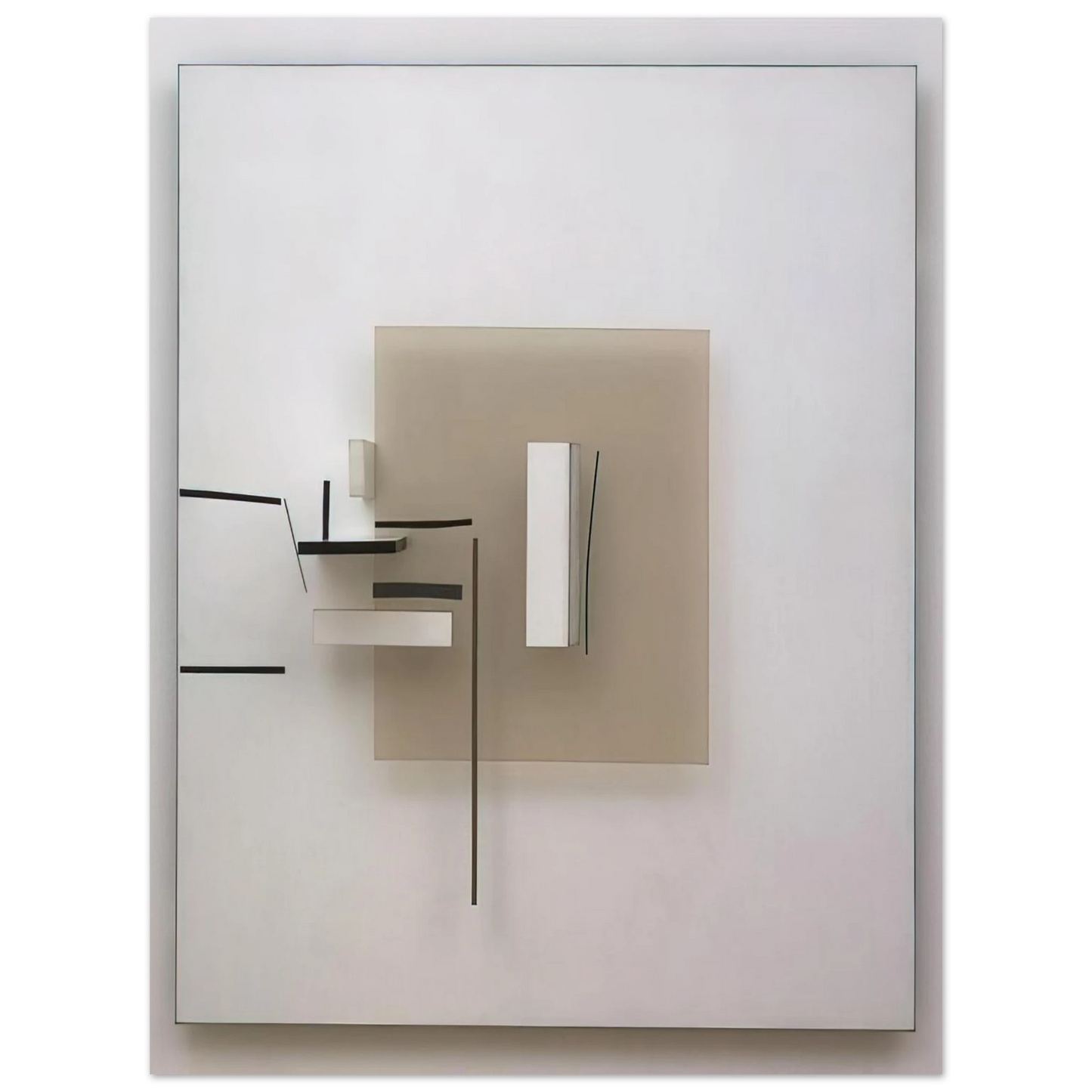 Victor Pasmore - SYNTHETIC CONSTRUCTION WHITE AND BLACK 1966 Fine Art Poster - Default Title