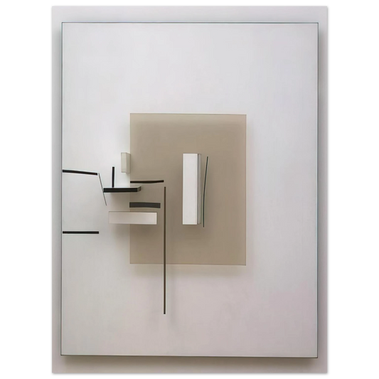 Victor Pasmore - SYNTHETIC CONSTRUCTION WHITE AND BLACK 1966 Fine Art Poster - Default Title