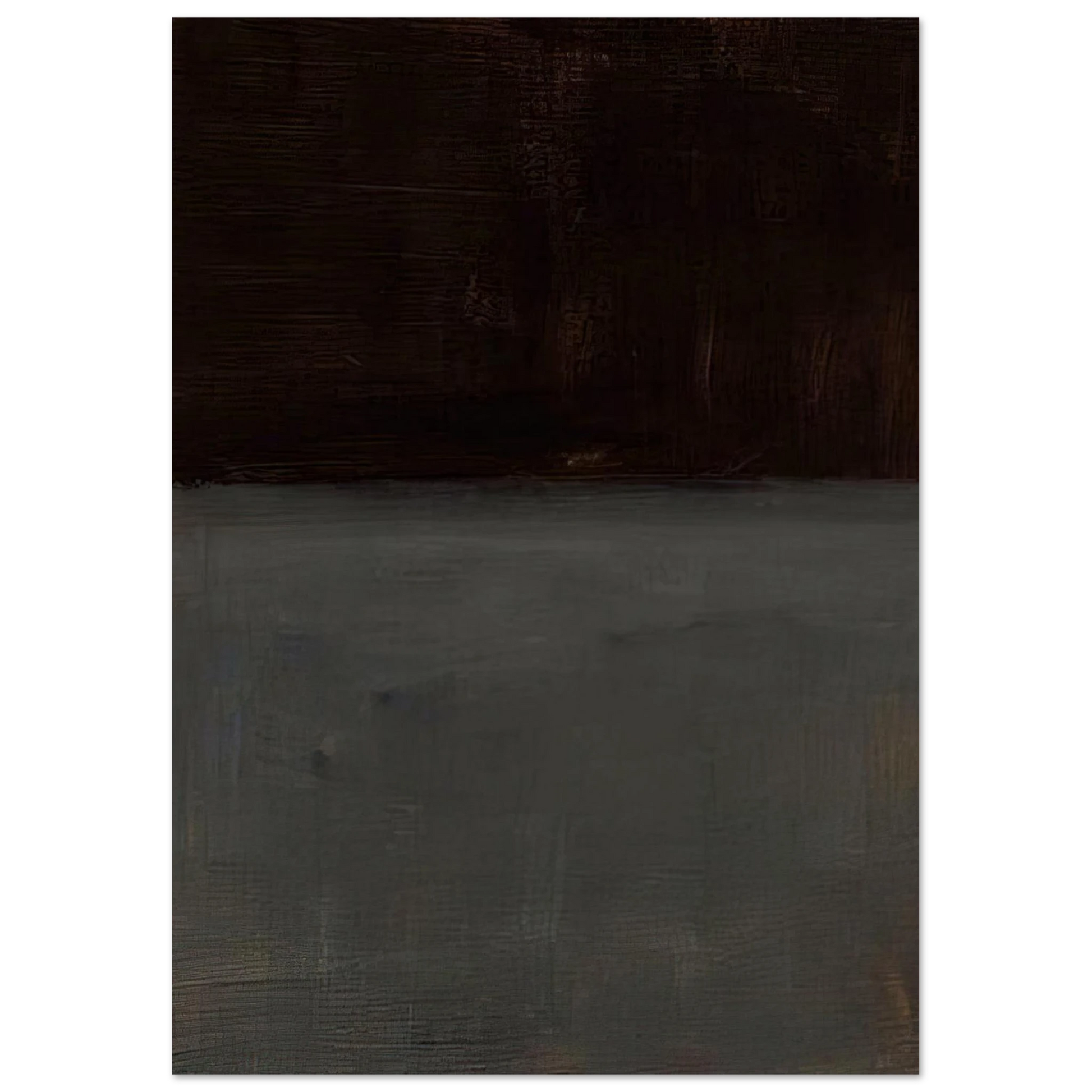 Mark Rothko - Untitled brown and gray - 1969 Wall Art - 30x40 cm / 12x16 inches - Premium Wooden Framed Poster With Fine Art Paper - White frame