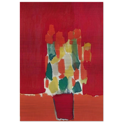 Fleurs rouges - 1952 - Nicolas de Stael Brushed Aluminum Print - 70x100 cm / 28x40 inches | Nicolas de Stael Aluminum Print | Nicolas de Stael Prints