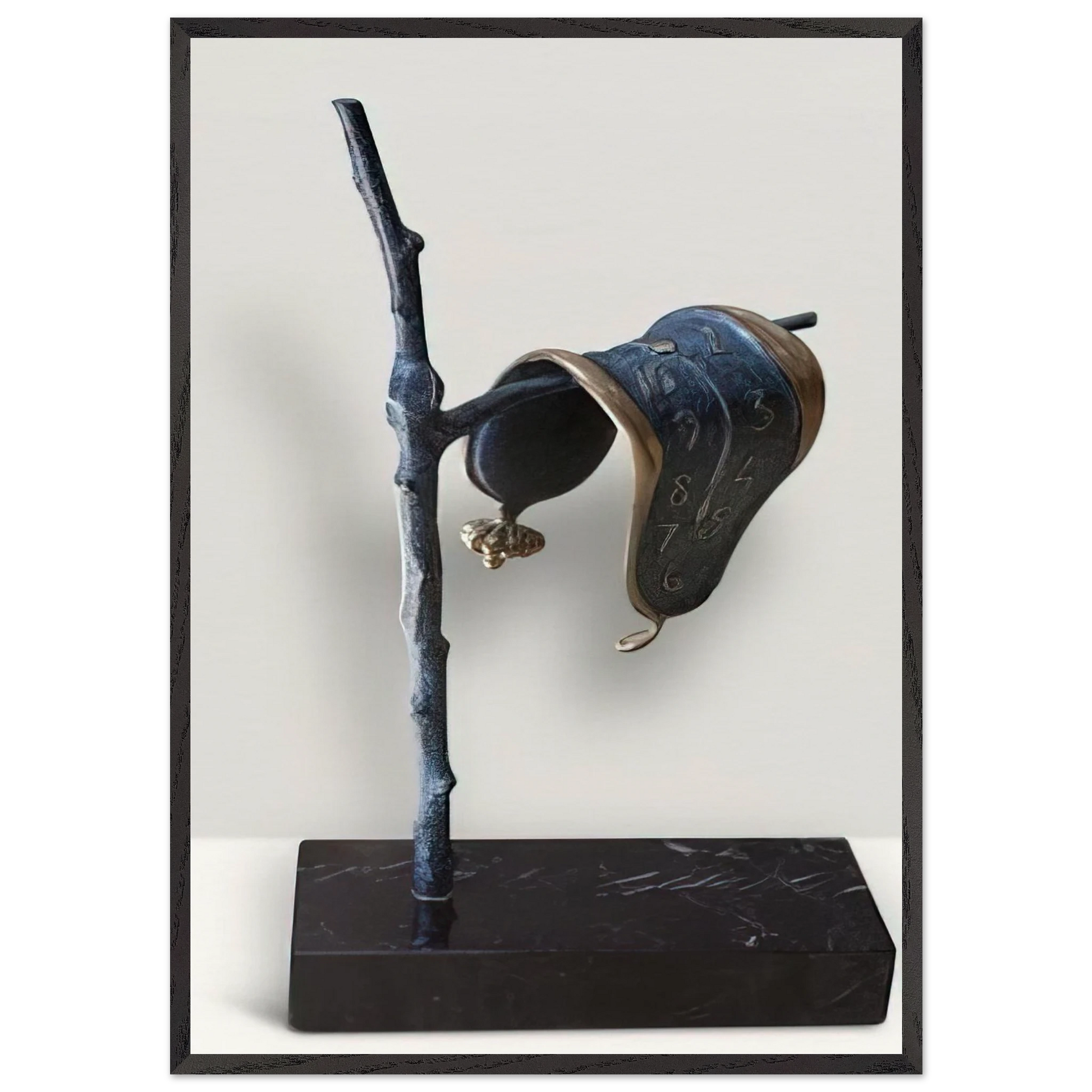 THE PERSISTENCE OF MEMORY 1980 - Salvador Dali Framed Art Print – Black Wooden Frame - Default Title - -Framed Art Print