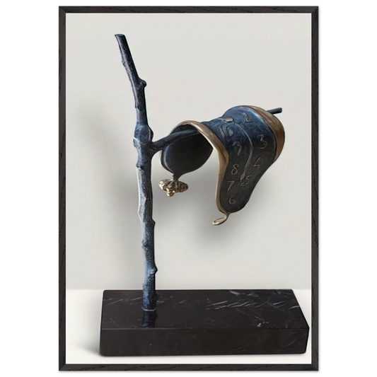 THE PERSISTENCE OF MEMORY 1980 - Salvador Dali Framed Art Print – Black Wooden Frame - Default Title - -Framed Art Print