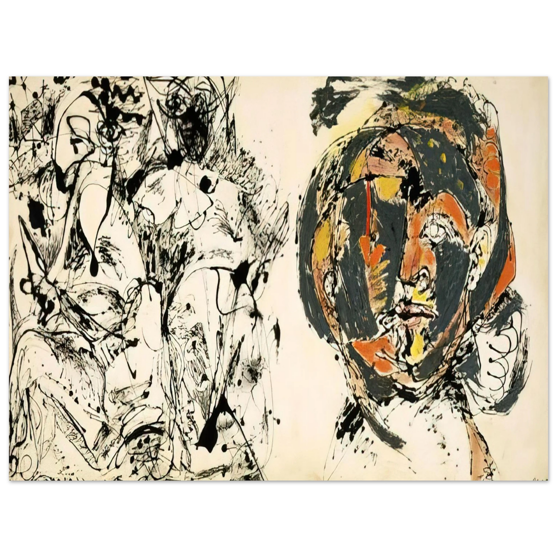 Jackson Pollock - PORTRAIT AND A DREAM 1953 Fine Art Poster - Default Title