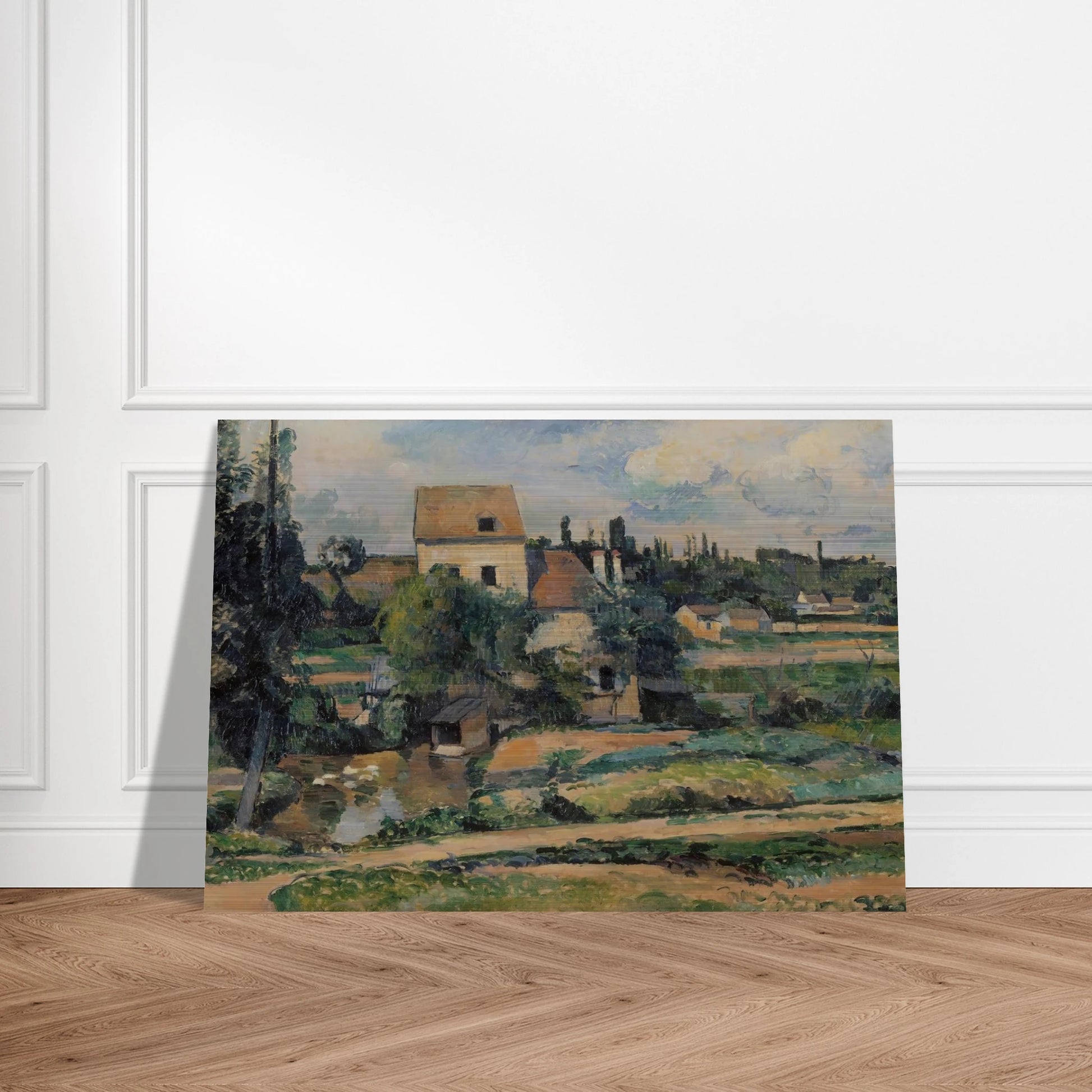 Moulin de la Couleuvre at Pontoise - Paul Cézanne Brushed Aluminum Print - 70x100 cm / 28x40 inches | Paul Cézanne Aluminum Print | Paul Cézanne Prints