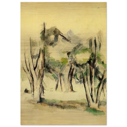 Trees - Paul Cézanne Brushed Aluminum Print - 70x100 cm / 28x40 inches | Paul Cézanne Aluminum Print | Paul Cézanne Prints