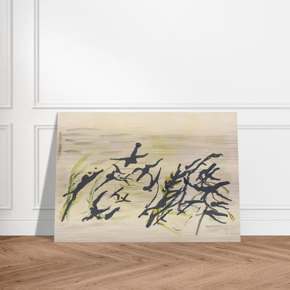 Composition - Surrealism, Tachisme - Henri Michaux Brushed Aluminum Print - 70x100 cm / 28x40 inches | Henri Michaux Aluminum Print | Henri Michaux Prints