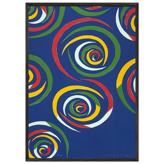 Cercles de Nuit - 1992 - Piero Dorazio Framed Art Print – Black Wooden Frame - Default Title - -Framed Art Print