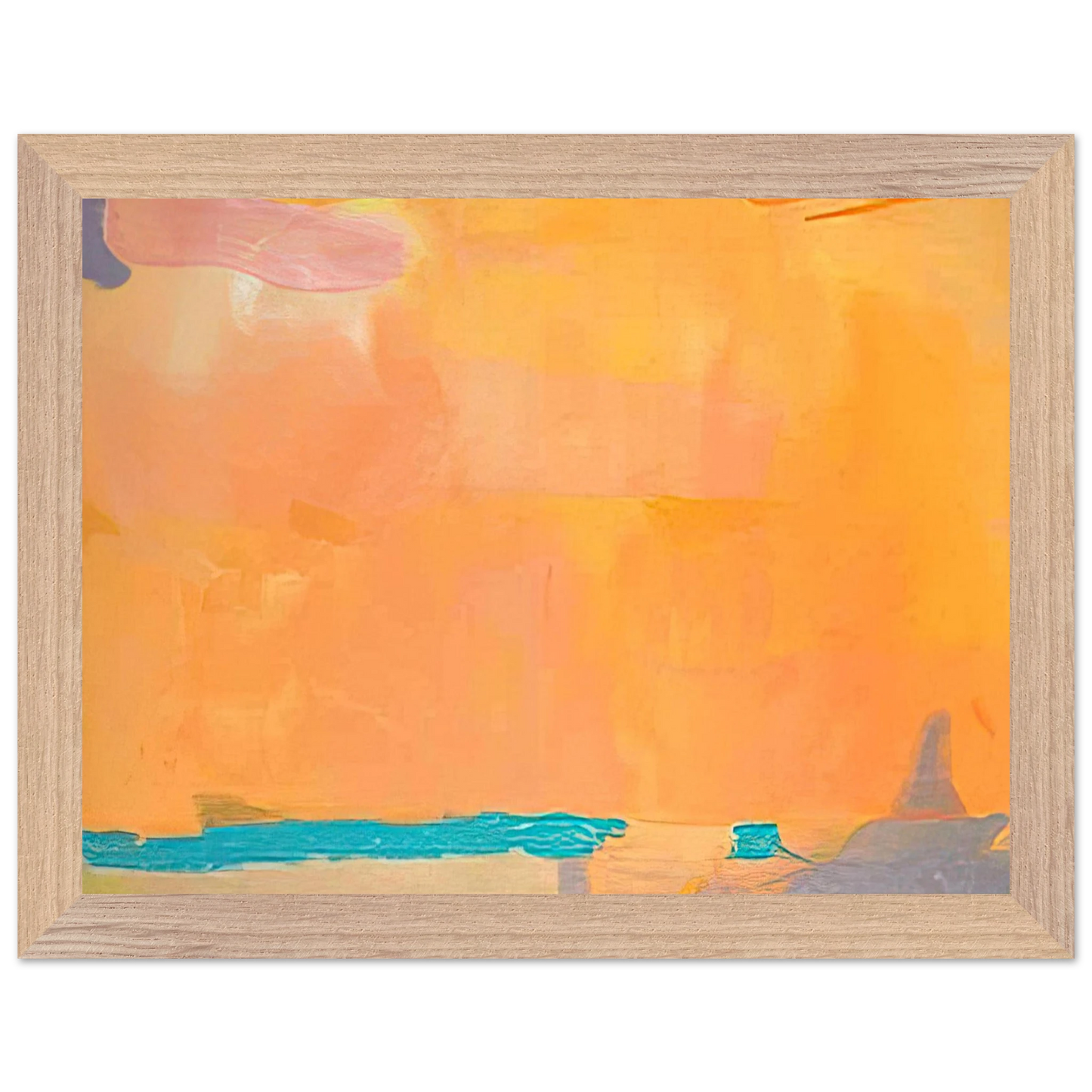 Helen Frankenthaler - Royal Fireworks - 1975 Wall art - 13x18 cm / 5x7 inches - Premium Wooden Framed Poster With Fine Art Paper - White frame