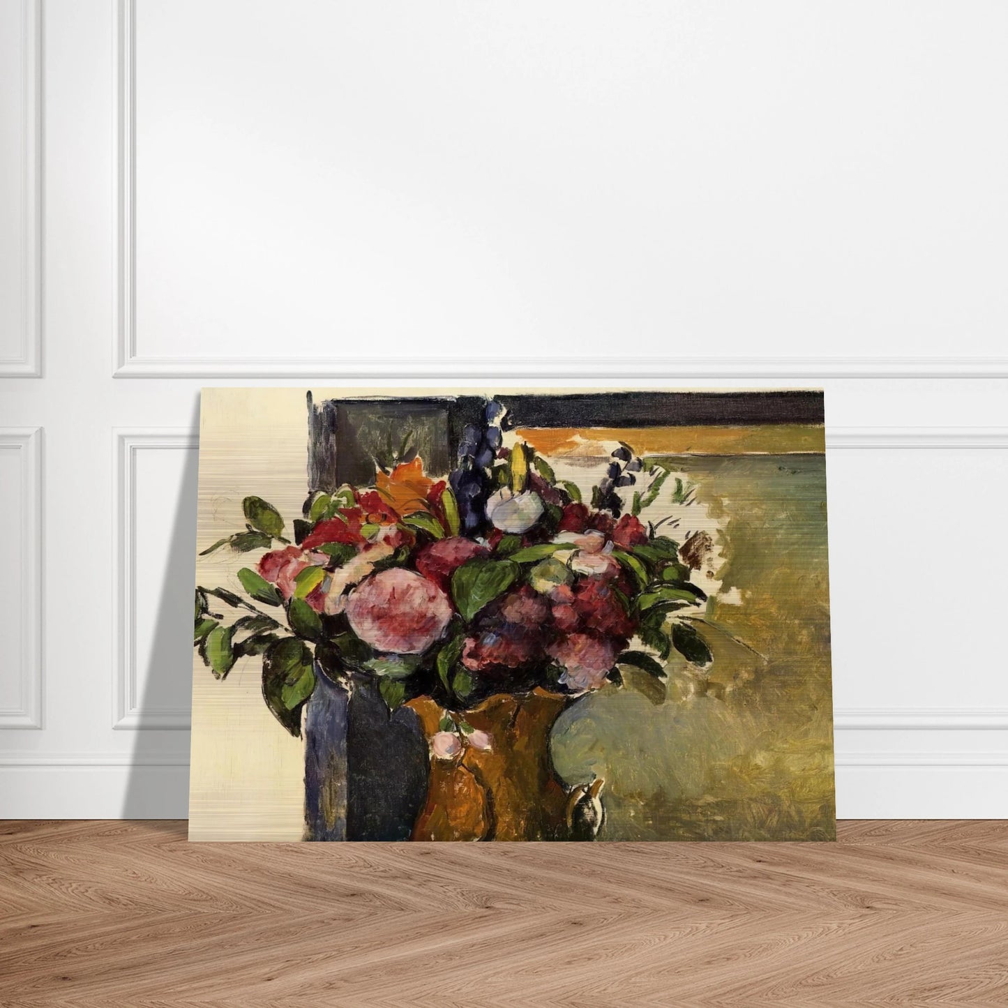Flowers in a Vase - Paul Cézanne Brushed Aluminum Print - 70x100 cm / 28x40 inches | Paul Cézanne Aluminum Print | Paul Cézanne Prints