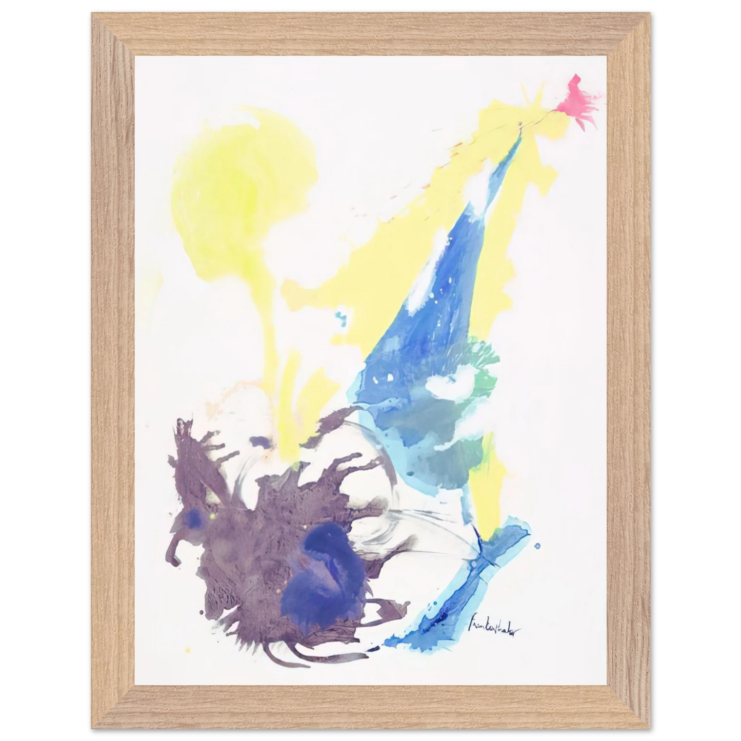 Helen Frankenthaler - Moving Day - 1961 Wall art - 27x35 cm / 11x14 inches - Premium Wooden Framed Poster With Fine Art Paper - Black frame