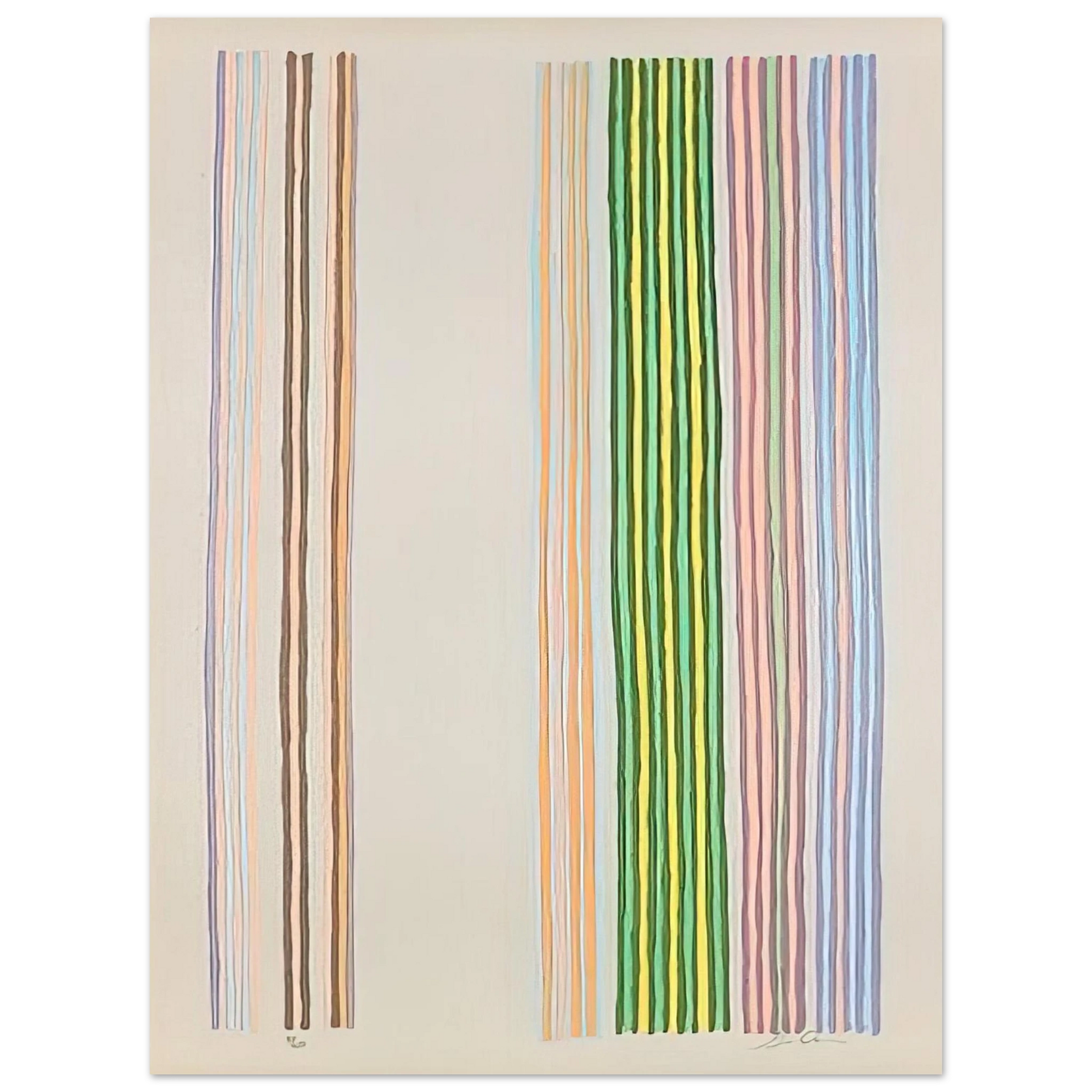 Gene Davis - Royal Curtain - 1980 Fine Art Poster - Default Title
