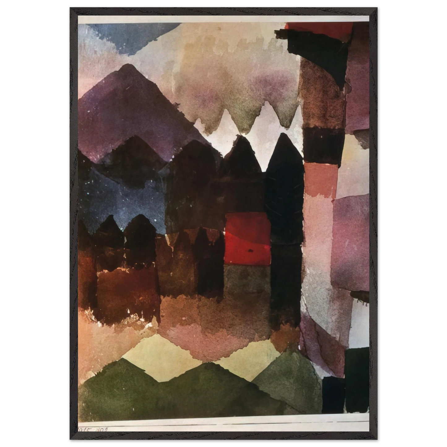 HAIRDRYER IN MARC S GARDEN 1915 - Paul Klee Framed Art Print – Black Wooden Frame - Default Title - -Framed Art Print