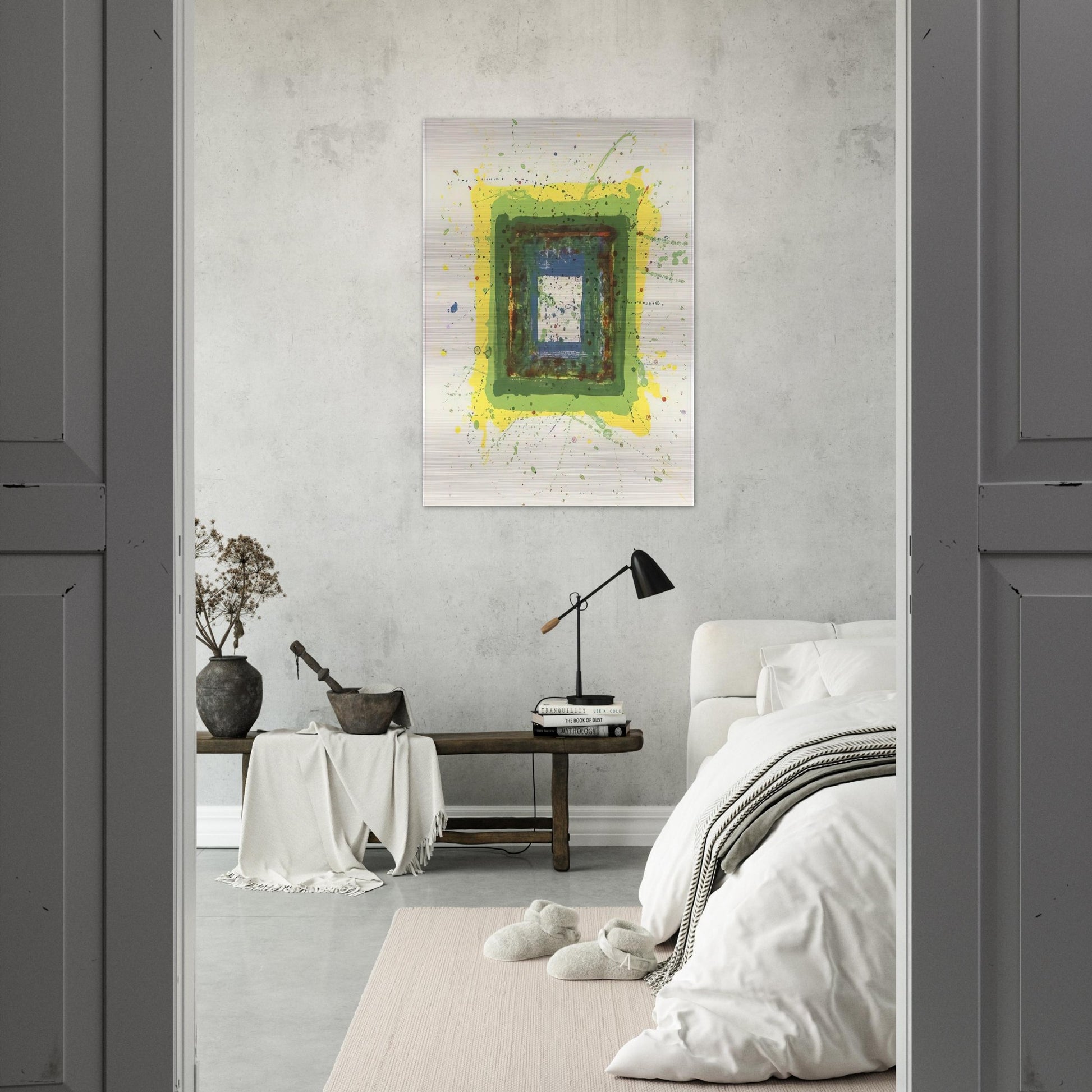 Untitled  SF 354  - Sam Francis Brushed Aluminum Print - 70x100 cm / 28x40 inches | Sam Francis Aluminum Print | Sam Francis Prints