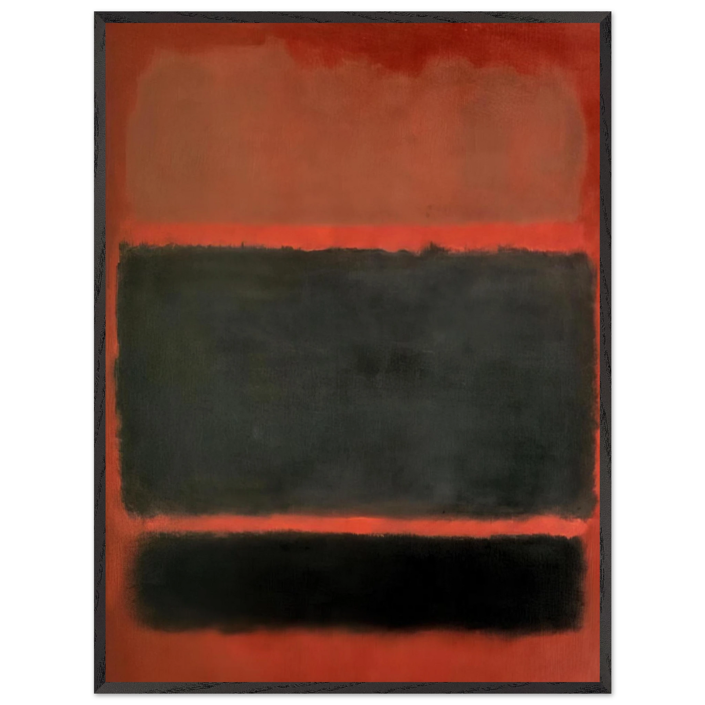 Mark Rothko - No.20 - 1957 Wall Art - 21x29.7 cm / 8x12" - Premium Wooden Framed Poster With Fine Art Paper - Black frame