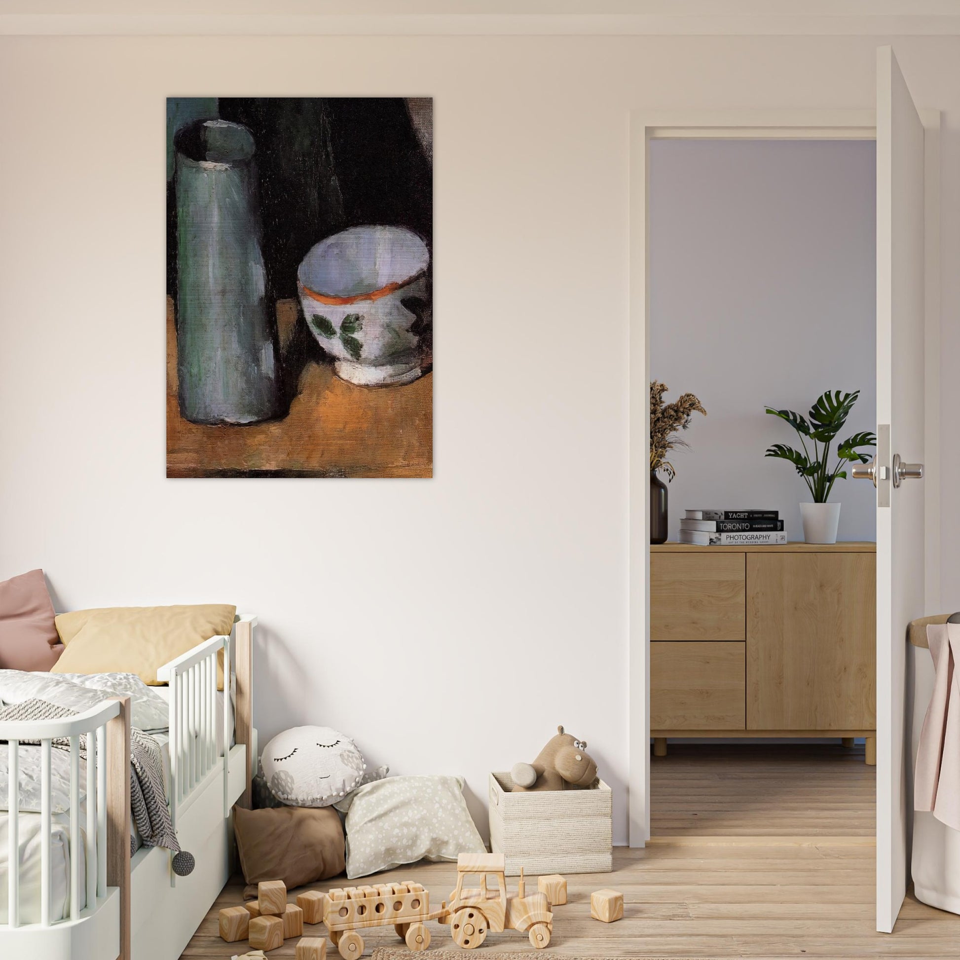 Still Life, Bowl and Milk Jug - Paul Cézanne Brushed Aluminum Print - 70x100 cm / 28x40 inches | Paul Cézanne Aluminum Print | Paul Cézanne Prints