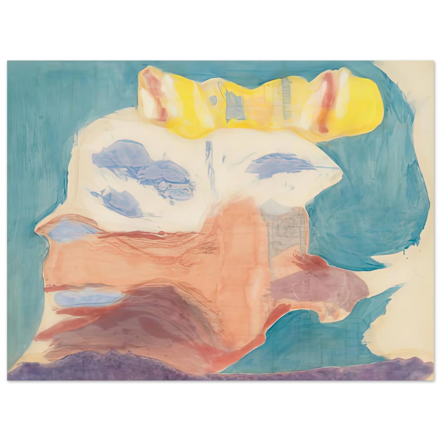 Helen Frankenthaler - Sea Goddess, 1963- Wall Art - 30x40 cm / 12x16 inches - Fine Art Poster - -