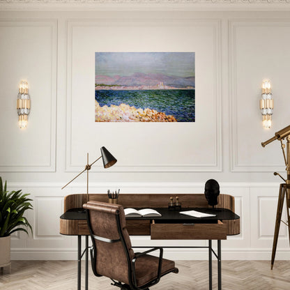 The Gulf of Antibes - claude monet Brushed Aluminum Print - 70x100 cm / 28x40 inches | claude monet Aluminum Print | claude monet Prints