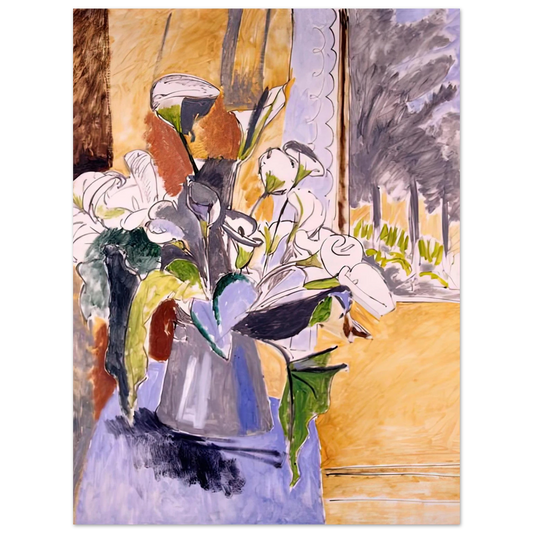 Henri Matisse - BOUQUET OF FLOWERS ON A VERANDA 1912 Fine Art Poster - Default Title