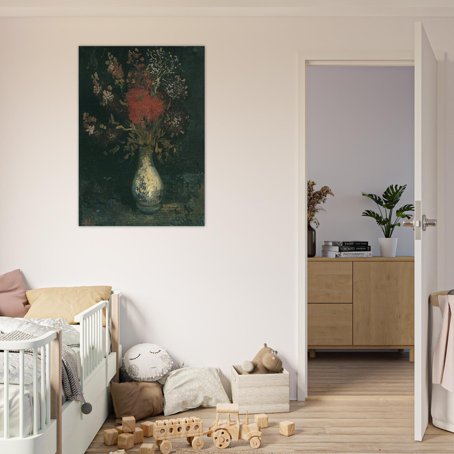 Vase with Flowers - Vincent van Gogh Brushed Aluminum Print - 70x100 cm / 28x40 inches | Vincent van Gogh Aluminum Print | Vincent van Gogh Prints