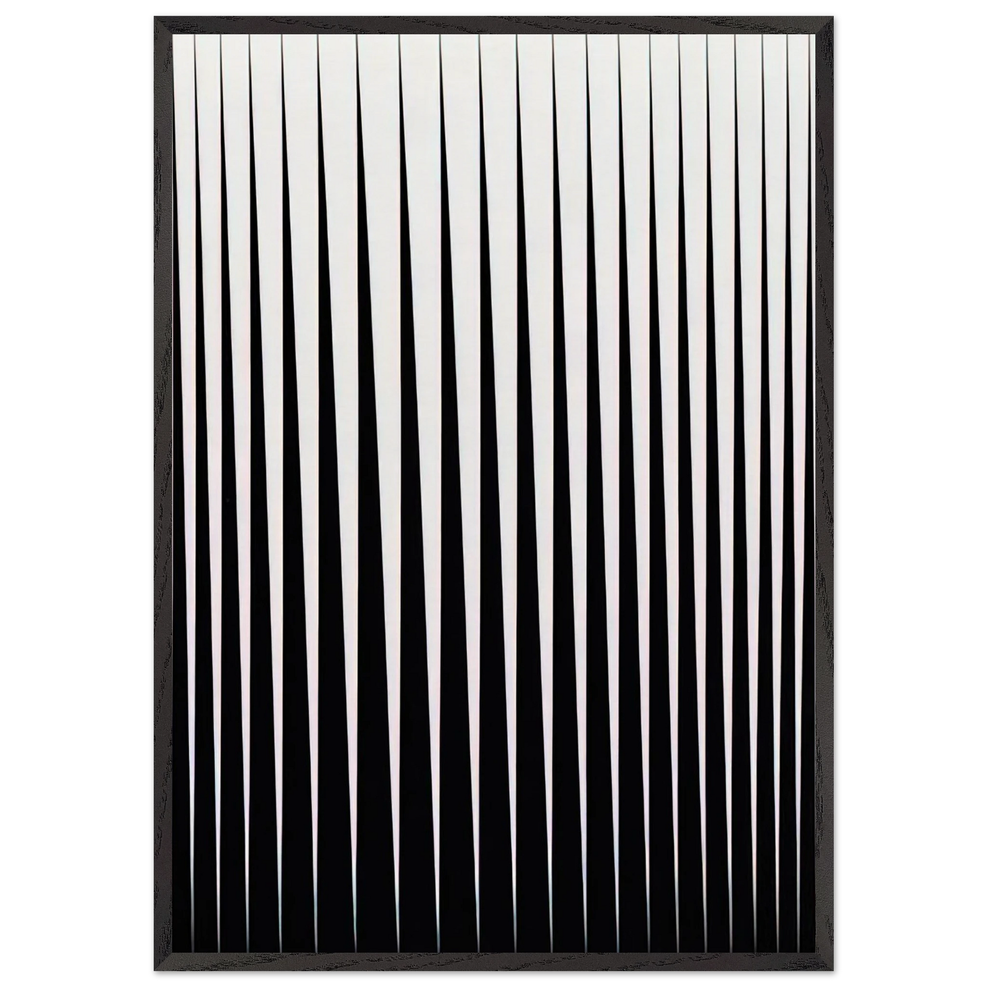 BREATHE 1966 - Bridget Riley Framed Art Print – Black Wooden Frame - Default Title - -Framed Art Print