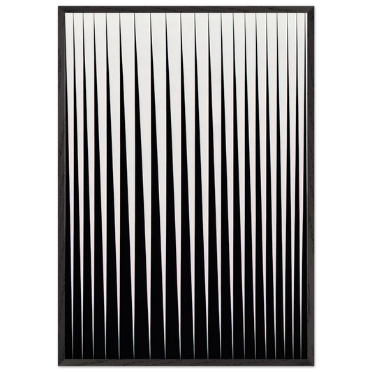 BREATHE 1966 - Bridget Riley Framed Art Print – Black Wooden Frame - Default Title - -Framed Art Print