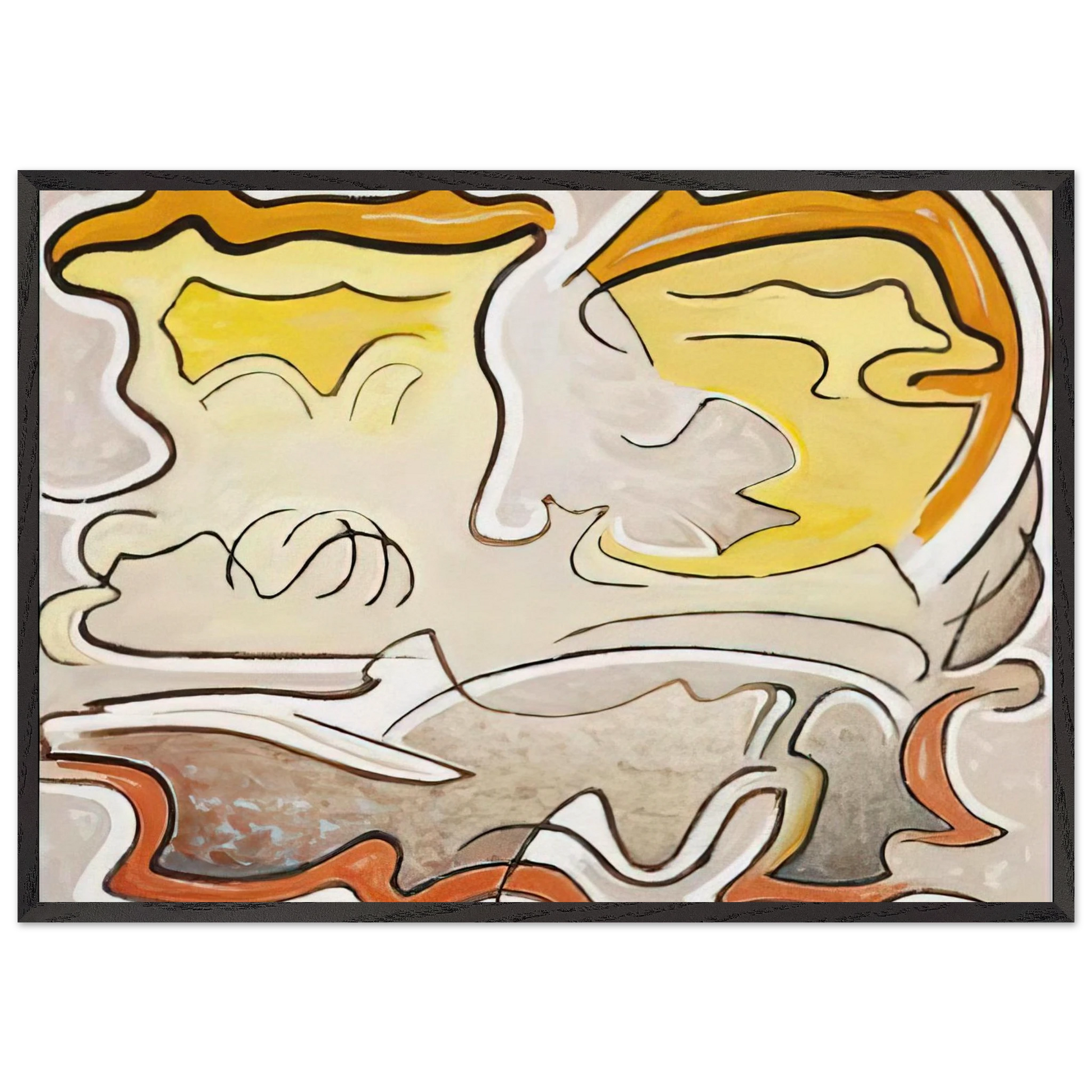 LSH 83 - 1957 - Lawren Harris Framed Art Print – Black Wooden Frame - Default Title - -Framed Art Print