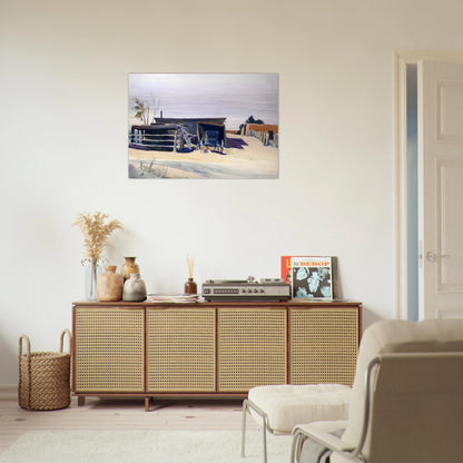 Adobes and Shed, New Mexico - Edward Hopper Brushed Aluminum Print - 70x100 cm / 28x40 inches | Edward Hopper Aluminum Print | Edward Hopper Prints