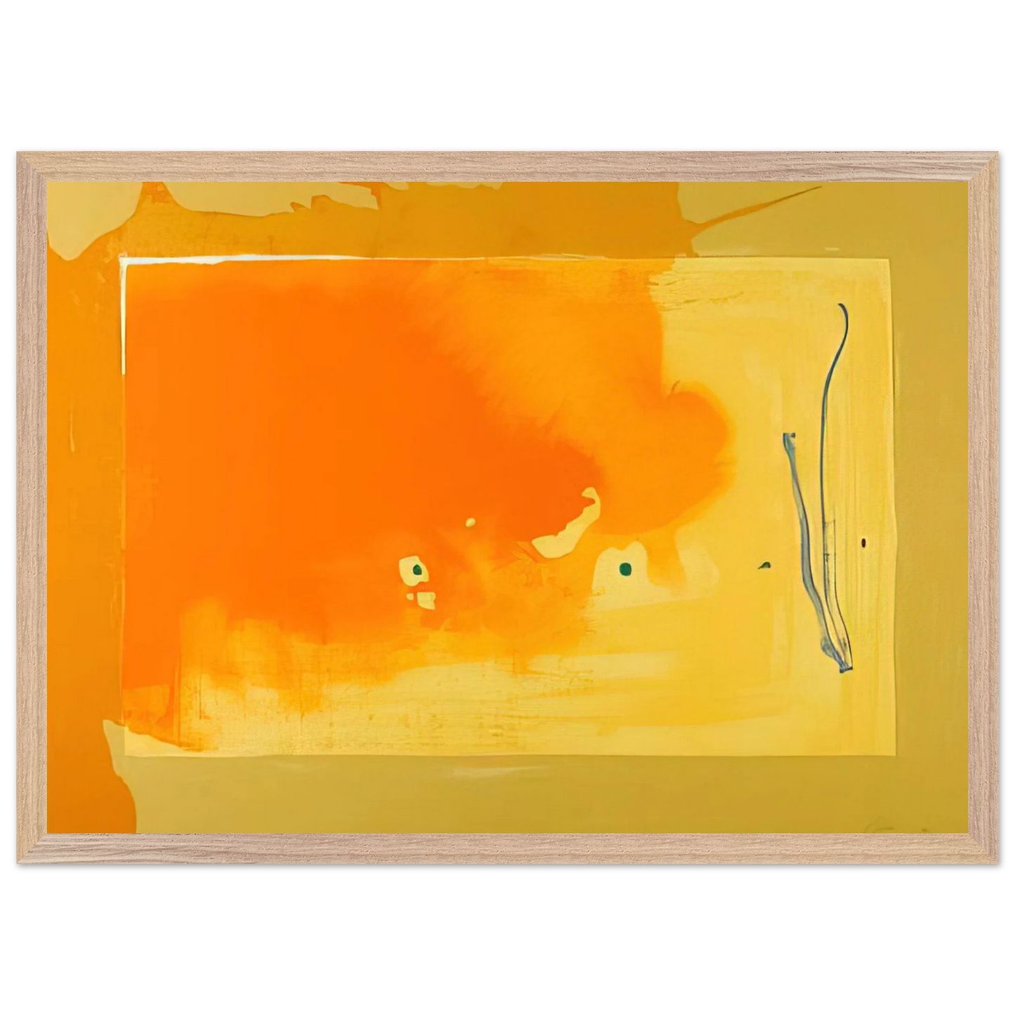 Helen Frankenthaler - Bilbao - 1998 Wall art - 60x80 cm / 24x32 inches - Premium Wooden Framed Poster With Fine Art Paper - White frame