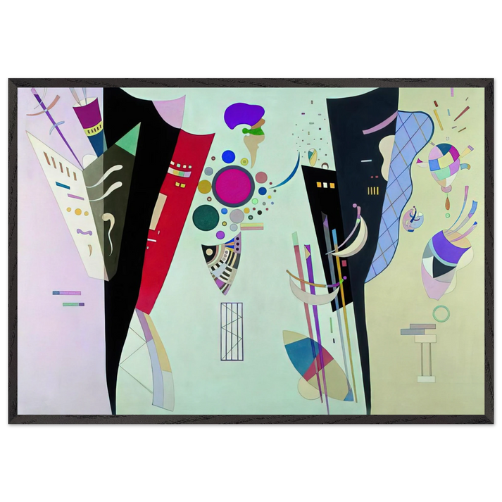 RECIPROCAL ACCORDS 1942 - Wassily Kandinsky 70x100 cm / 28x40 inches Framed Art Print – Black Wooden Frame