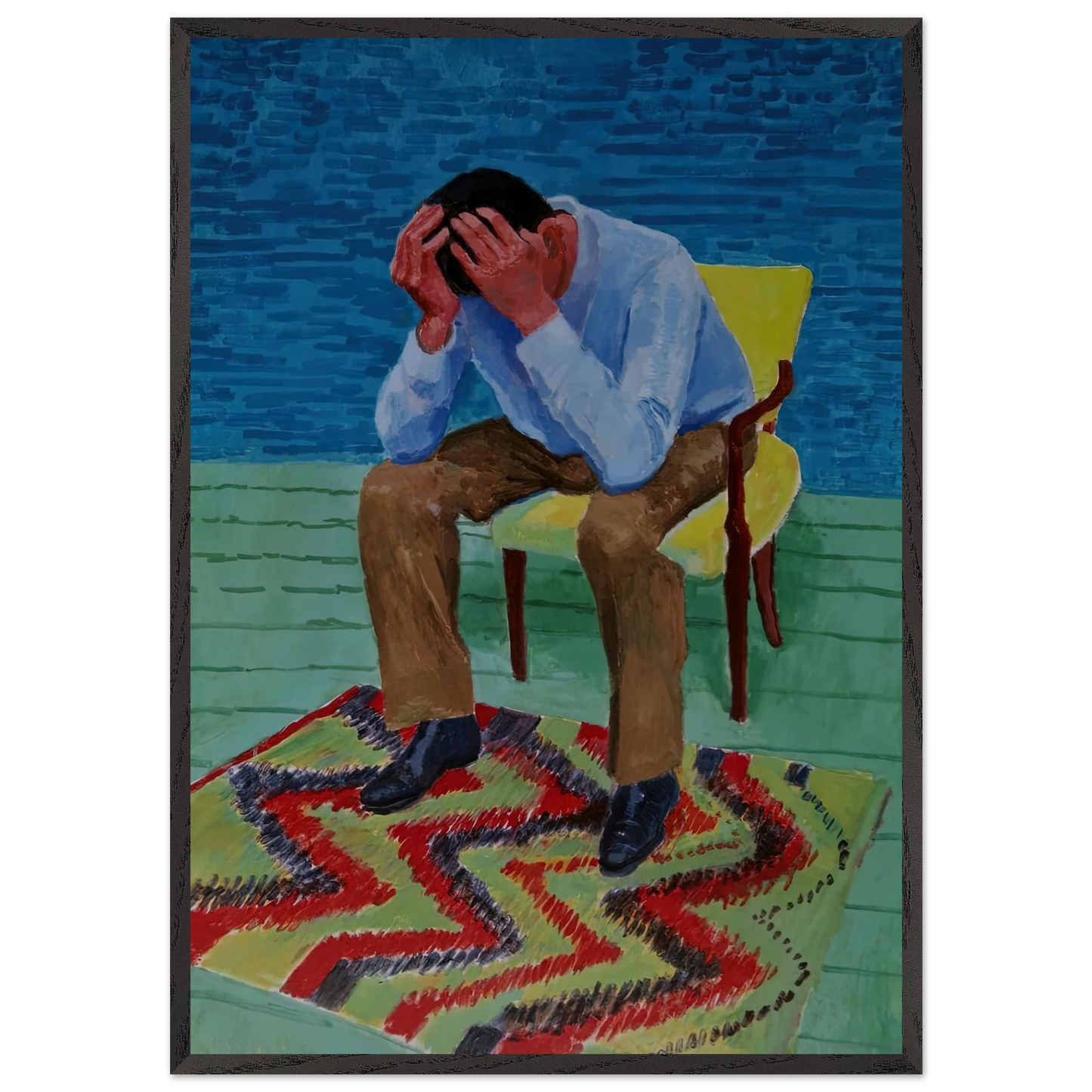 David Hockney N16 - David Hockney 70x100 cm / 28x40 inches Framed Art Print – Black Wooden Frame | David Hockney Art | Artwork by David Hockney