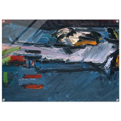 FIGURE ON A BED 1970 - Frank Auerbach Acrylic Print - 70x100 cm / 28x40″ inches | Frank Auerbach Wall Art | Frank Auerbach Prints