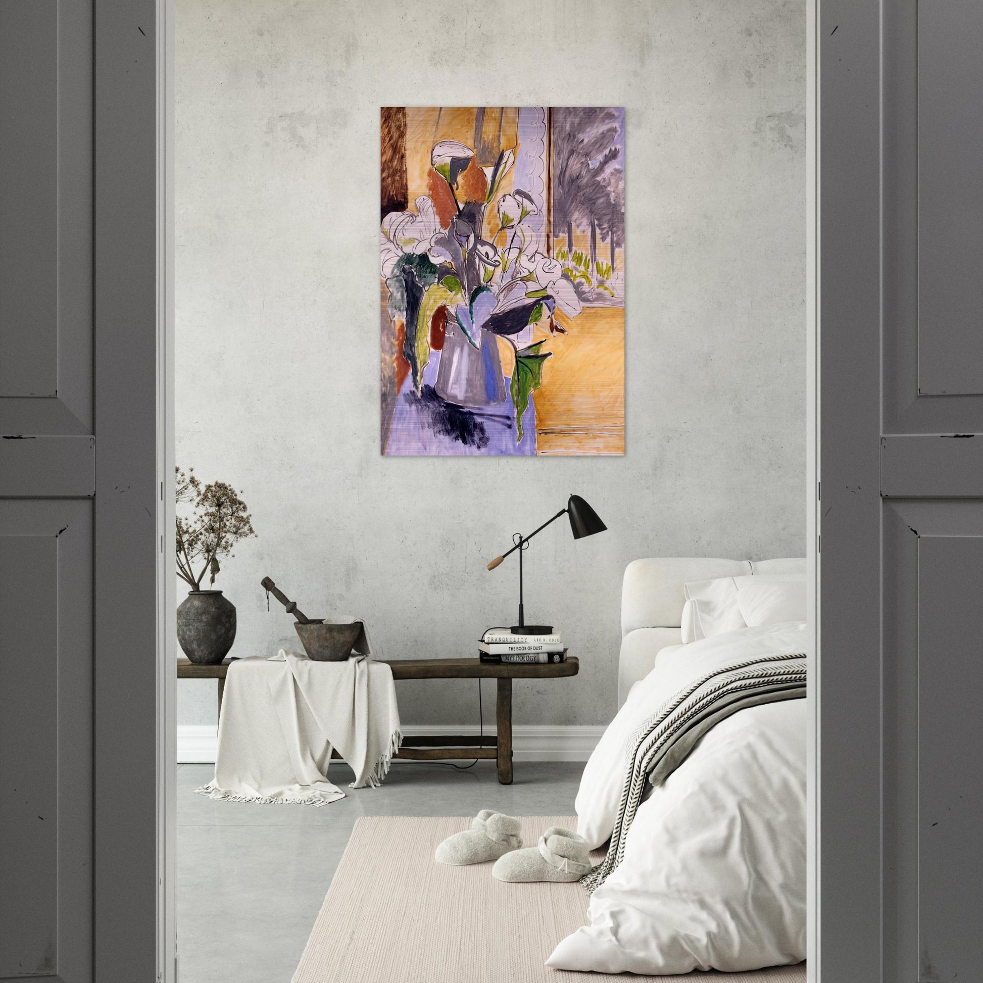 BOUQUET OF FLOWERS ON A VERANDA 1912 - Henri Matisse Brushed Aluminum Print - 70x100 cm / 28x40 inches | Henri Matisse Aluminum Print | Henri Matisse Prints