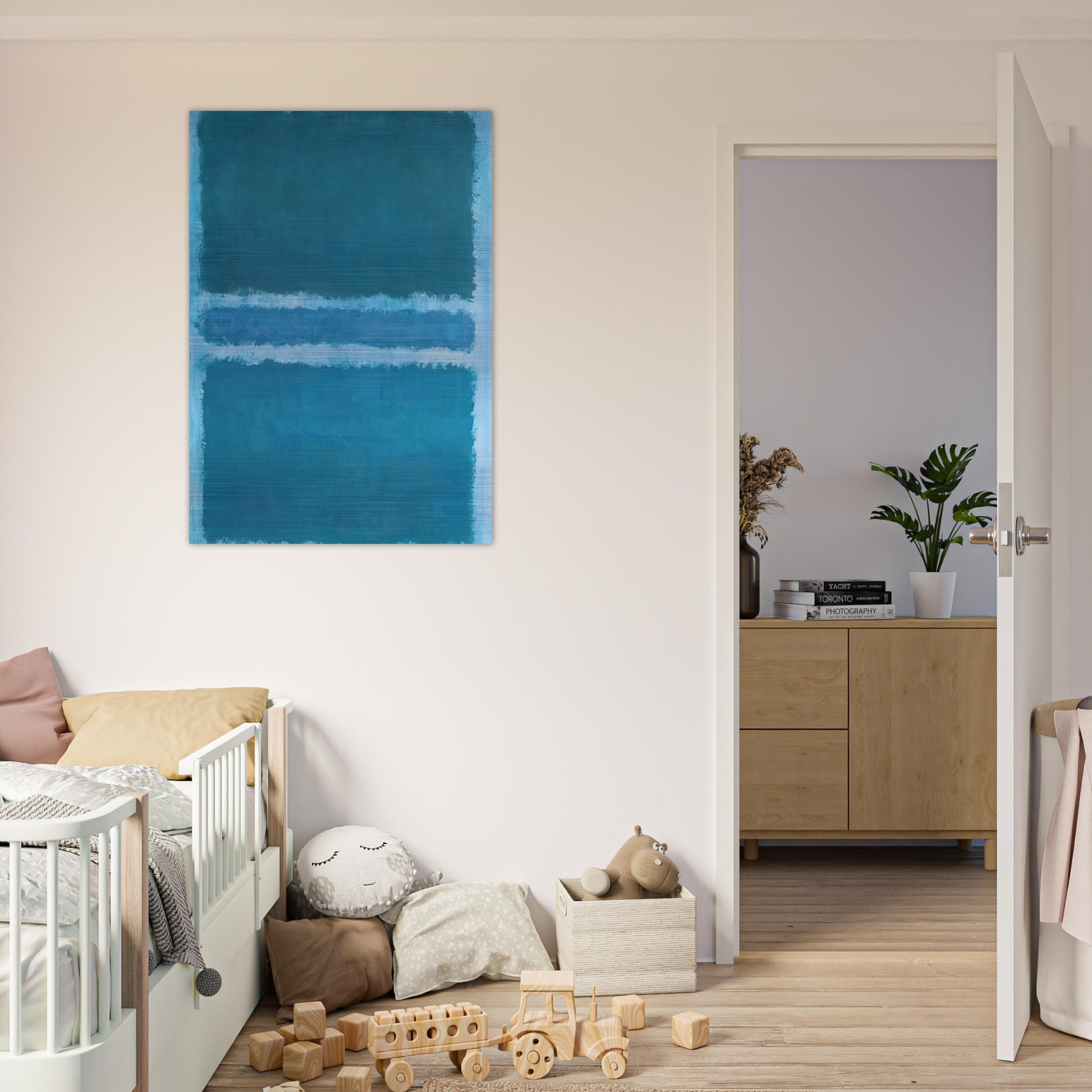 Untitled Blue Divided by Blue - 1966 - Mark Rothko Brushed Aluminum Print - 70x100 cm / 28x40 inches | Mark Rothko Aluminum Print | Mark Rothko Prints