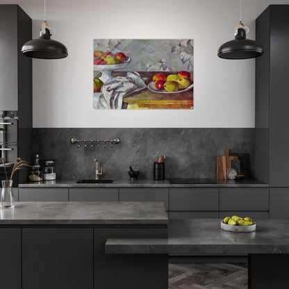 Still life with apples and fruit bowl - Paul Cézanne Acrylic Print - 70x100 cm / 28x40″ inches