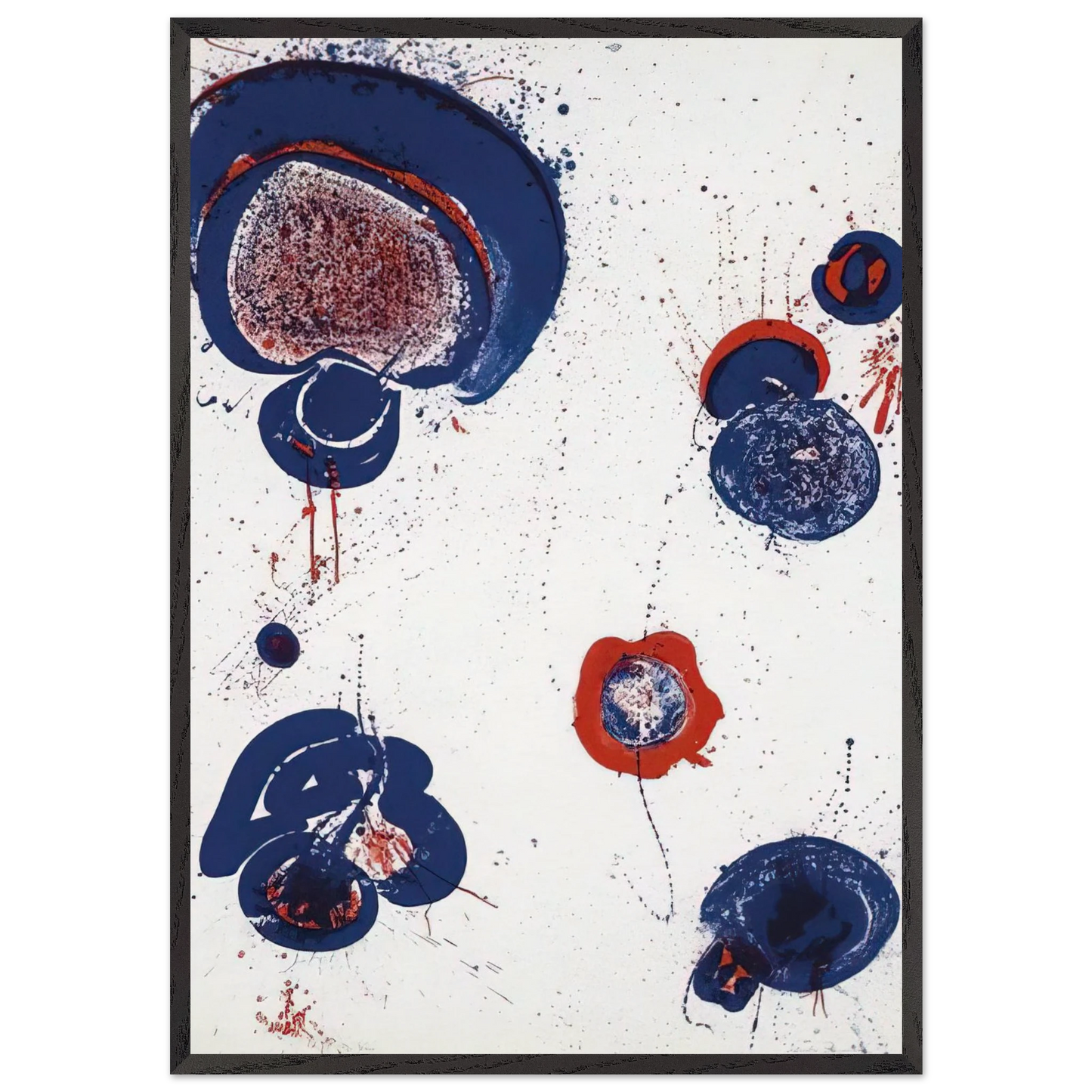 Chinese Planet - Sam Francis Framed Art Print – Black Wooden Frame - Default Title - -Framed Art Print