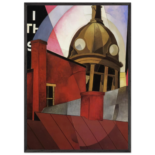 Welcome to Our City - 1921 - Charles Demuth Framed Art Print – Black Wooden Frame - Default Title - -Framed Art Print