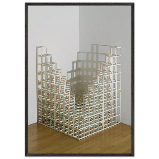 Title Corner piece 4 - Sol LeWitt Framed Art Print – Black Wooden Frame - Default Title - -Framed Art Print